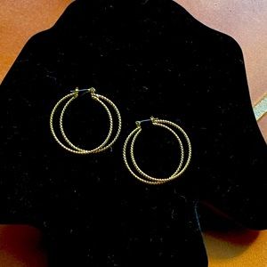 NEW Nine West Double Hoop Earrings